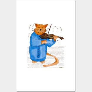 Cool Fiddle Cat Posters and Art